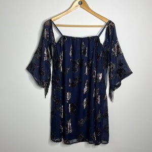 J.O.A. Sheer Velvet Whimsy Goth Dress Sz Medium